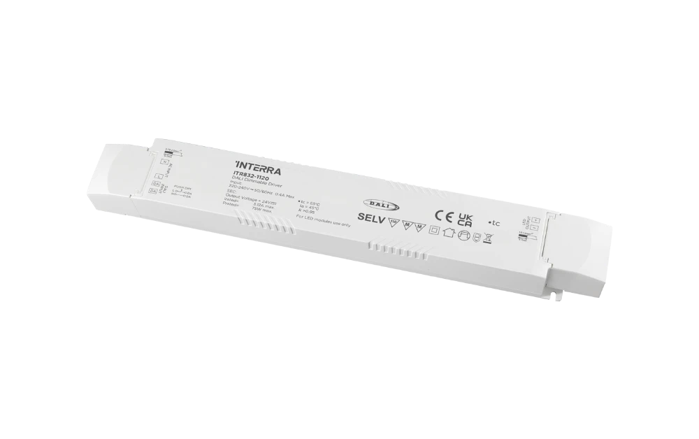 Interra 75W DALI 2 DT6 Konstantspannungs LED Treiber dimmbar 24 V DC