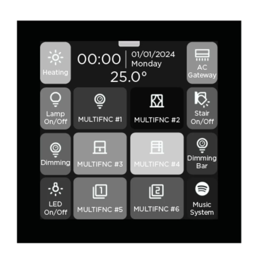 Interra iX3 4 Zoll KNX Touchpanel Schwarz