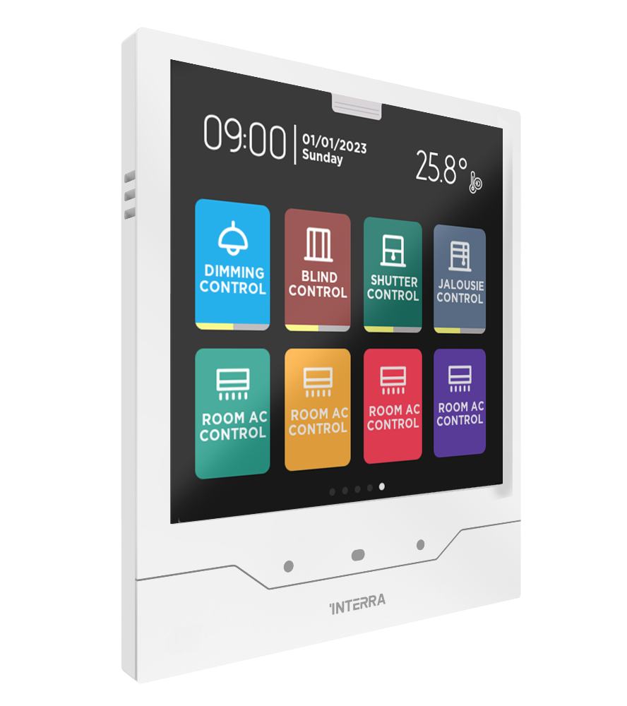Interra iX4, 4" KNX Touchpanel, Weiß