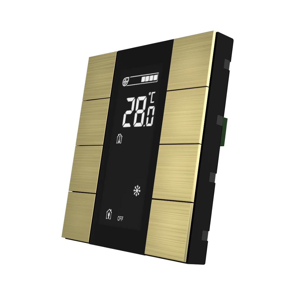 Interra iSwitch+ KNX Taster, 10-fach, Aluminium Gold