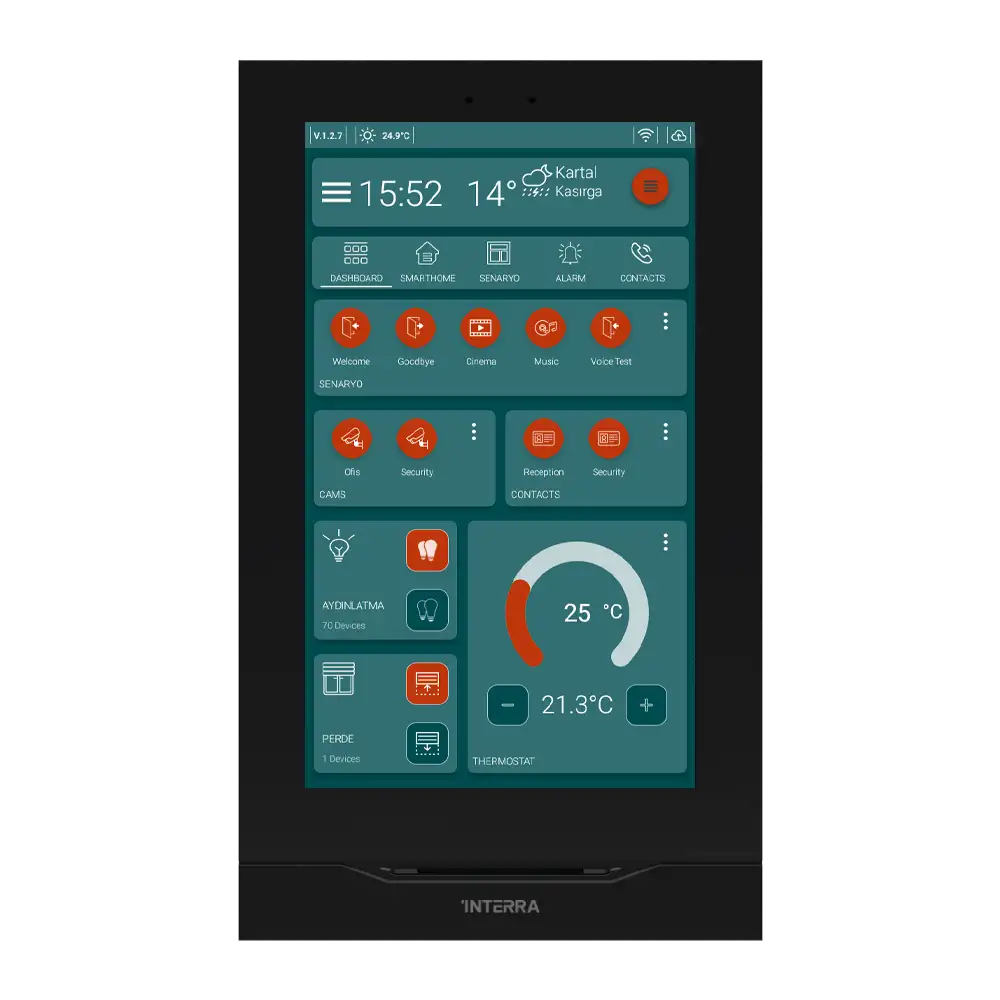 Interra i7+ Touchpanel-Rahmen 7 Zoll, Acryl schwarz