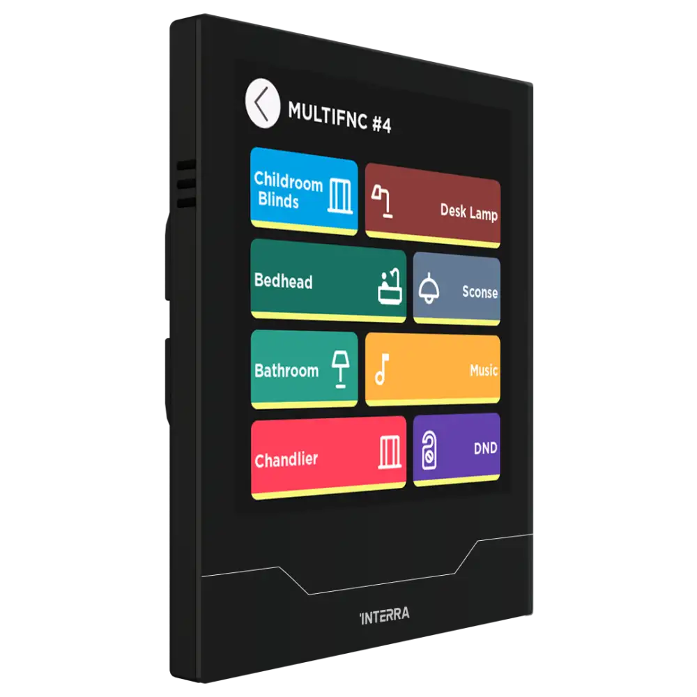 Interra iX4, 4" KNX Touchpanel, mit Luftqualitätssensor (AQI), Schwarz