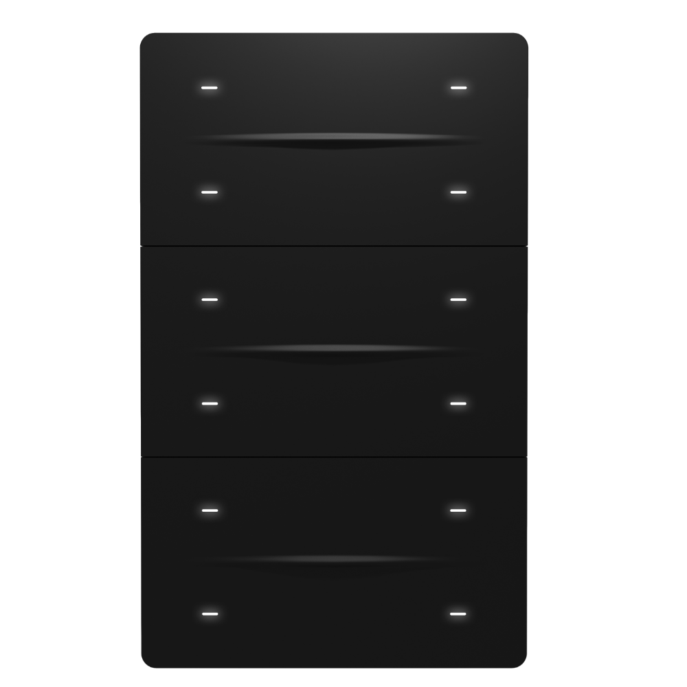 Interra iXm KNX Taster, 12-fach, Aluminium Schwarz