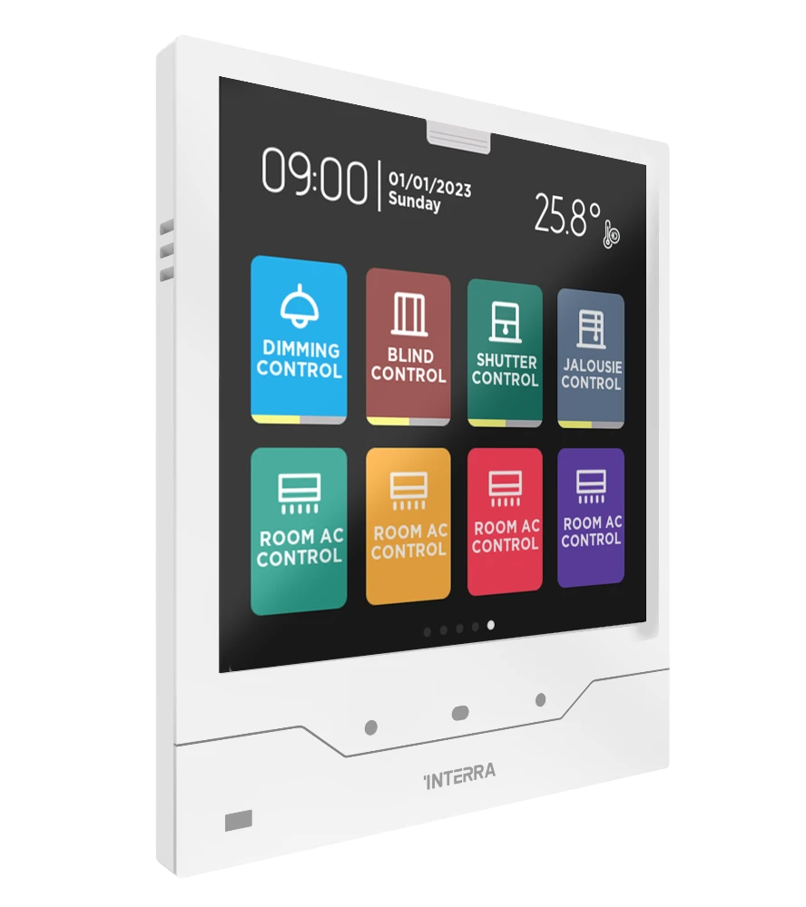 Interra iX4 4 Zoll KNX Touchpanel Weiß