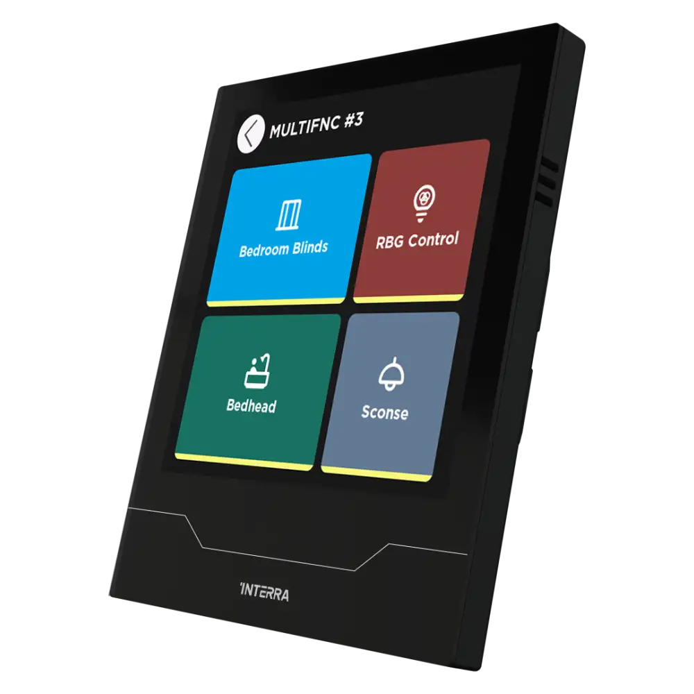 Interra iX4, 4" KNX Touchpanel, mit Luftqualitätssensor (AQI), Schwarz