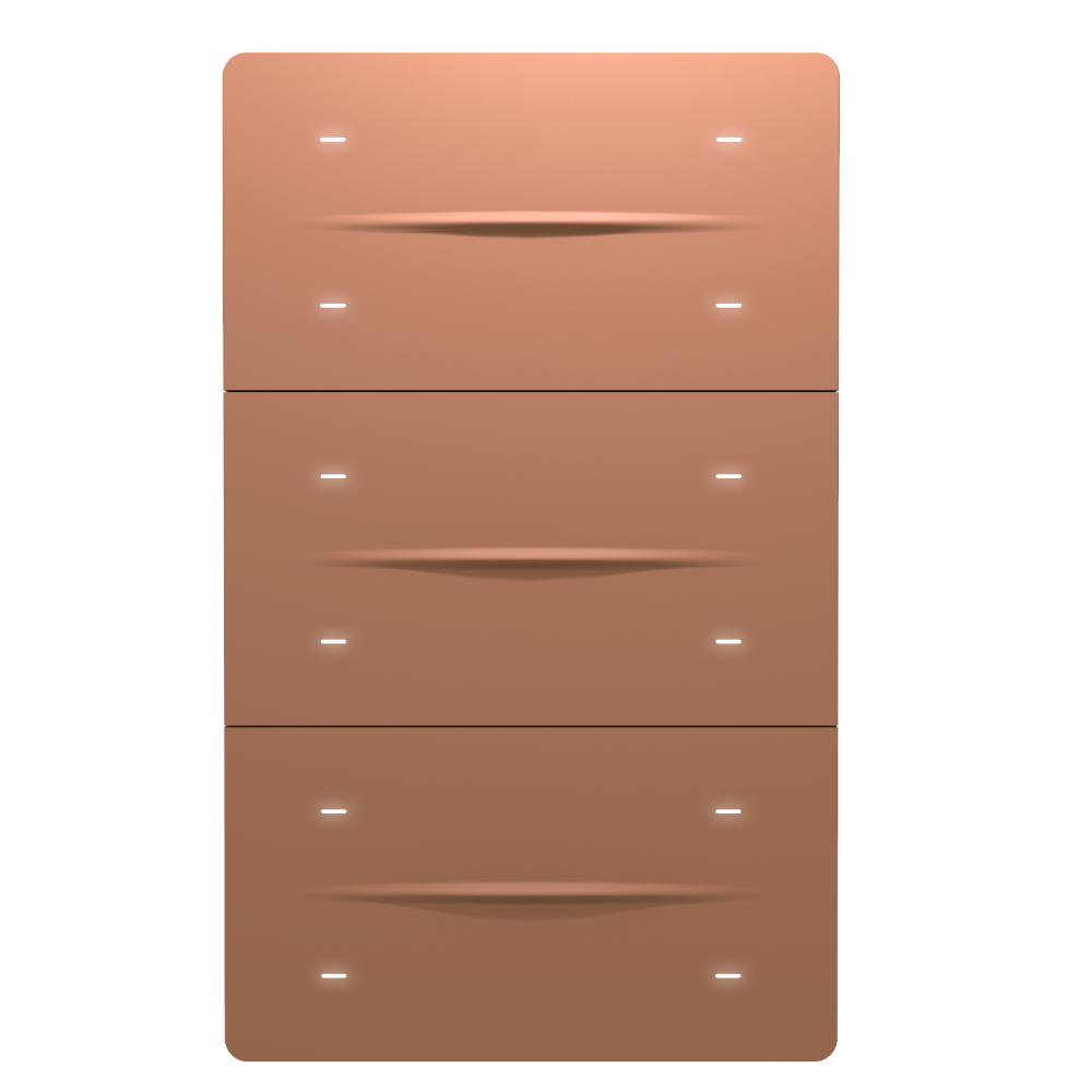 Interra iXm KNX Touchpanel 3 Zoll, 12-fach, Softtouch Mocha