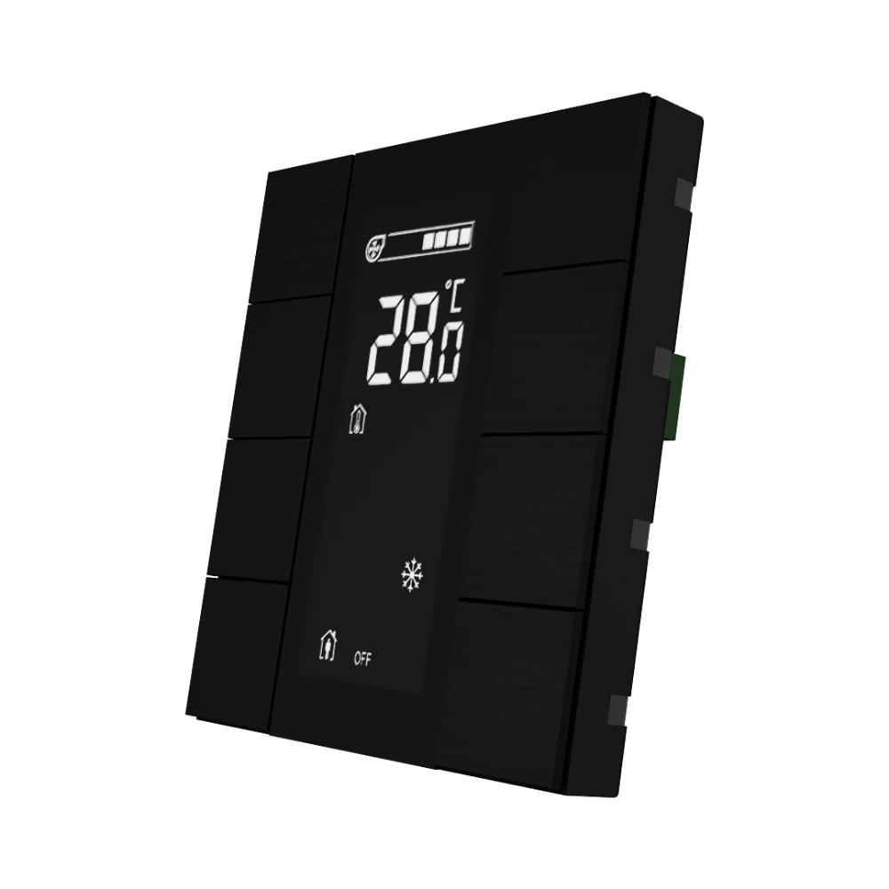 Interra iSwitch+ KNX Taster, 10-fach, Aluminium Schwarz