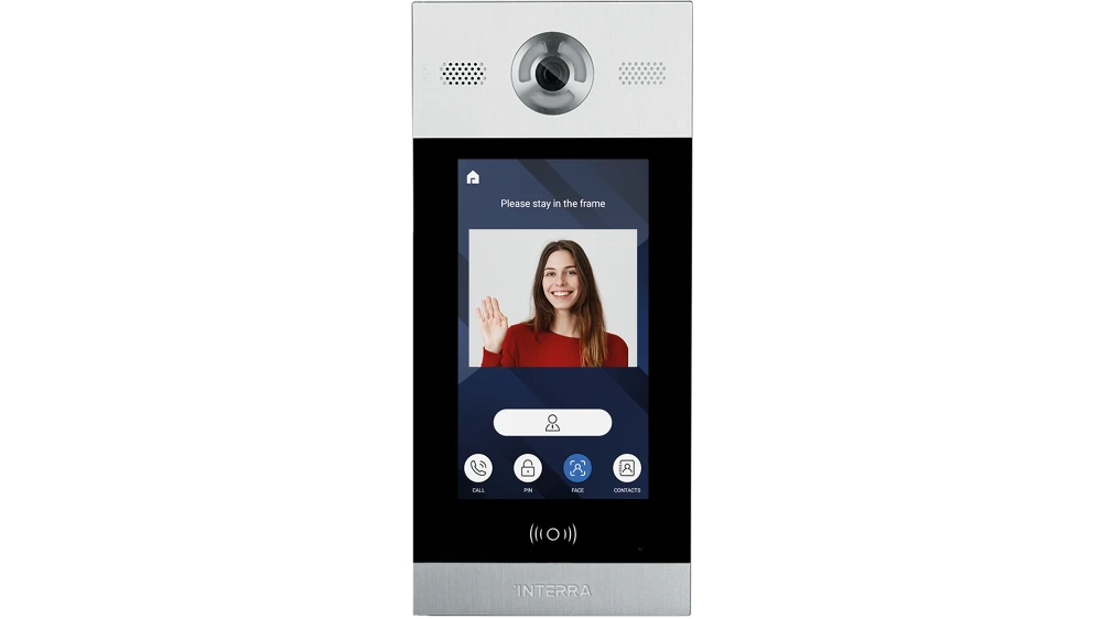 Interra Android Video Türsprechanlage mit Gesichtserkennung 10,1 Zoll Touchscreen Aluminiumgehäuse