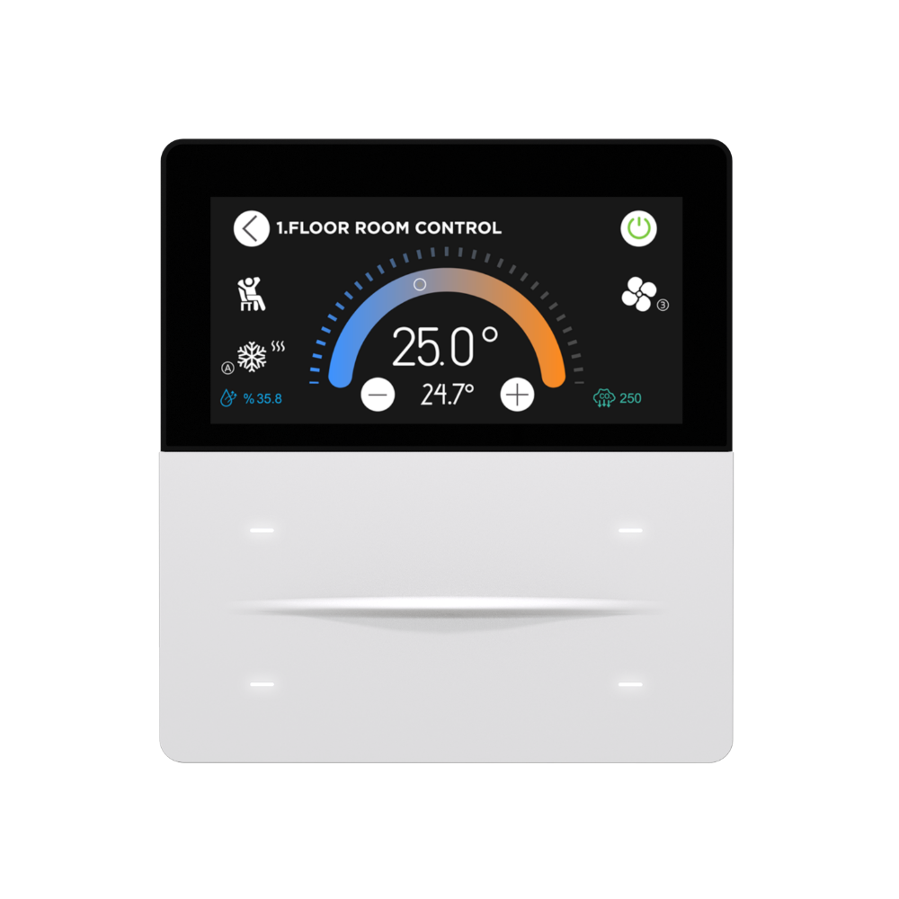 iX-M 3″ 4-Tasten KNX Touch Panel – Weiß